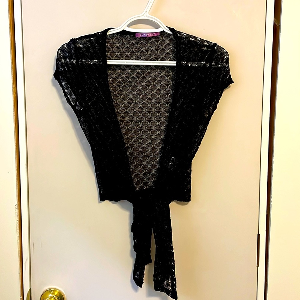 Tie front crochet cover up Small